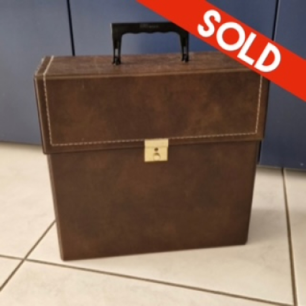 Brown LP record case