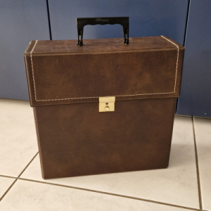 Brown LP record case