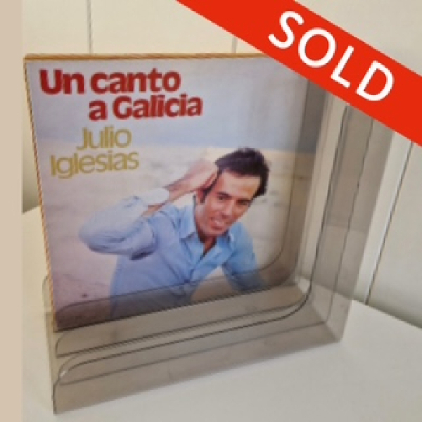 LP storage rack L shaped  light grey tranparent