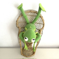 Rattan doll peacock chair - flowerpot seat