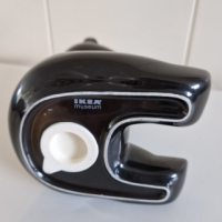 Ikea spaarvarken zwart keramiek