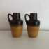 2 Brown Scheurich vases