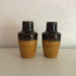 2 Brown Scheurich vases