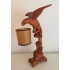 Wooden bird lamp - handmade