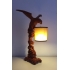 Wooden bird lamp - handmade