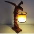 Wooden bird lamp - handmade