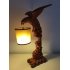 Wooden bird lamp - handmade