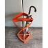 Orange umbrella stand - space age