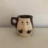 Funny moustache mug - beige