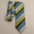 Green blue striped tie