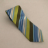 Green blue striped tie