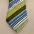 Green blue striped tie