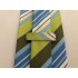 Green blue striped tie